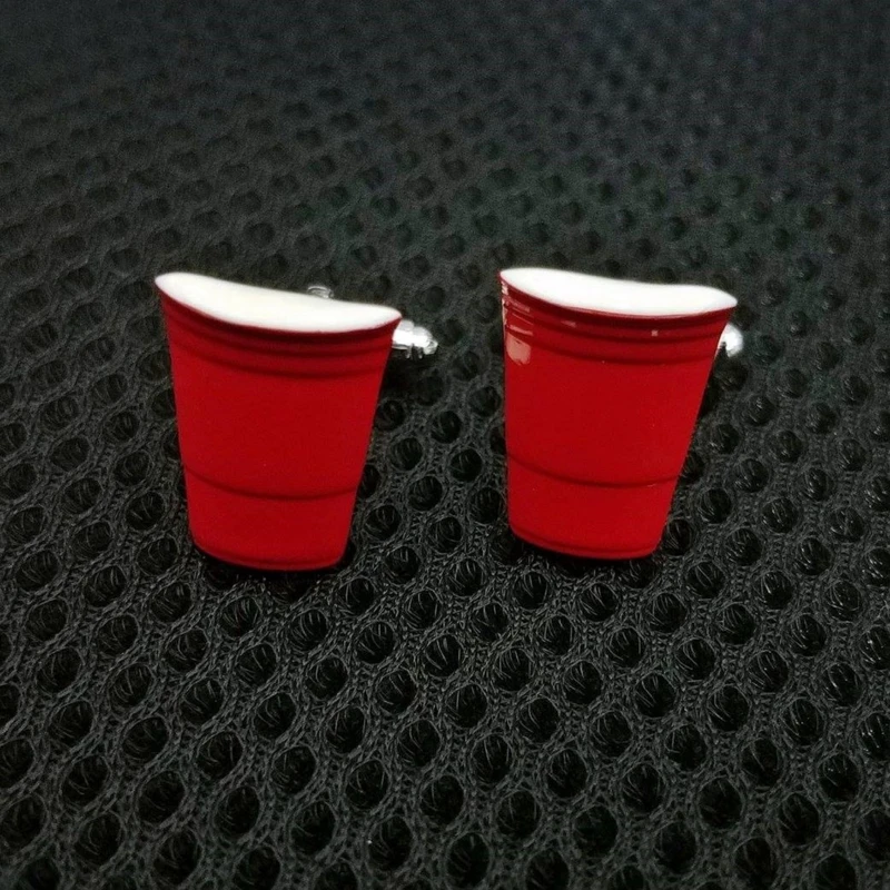 Red Party Cup Cufflinks. Cuff-4