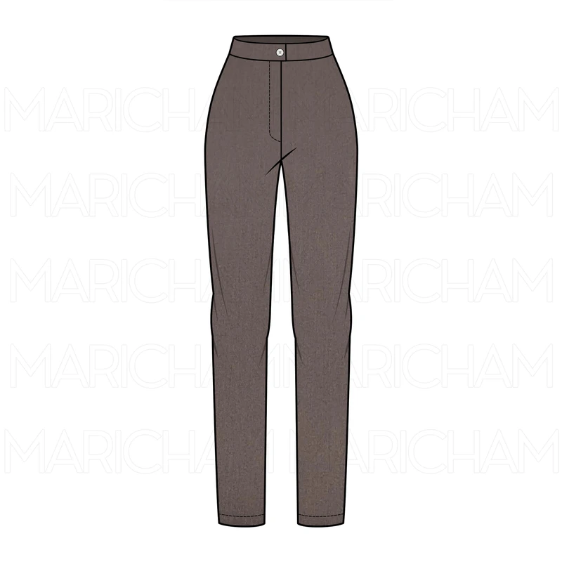 Coffee Stretchable Bottom Fabric P942033 - Image 4