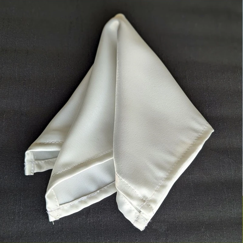 White Color Satin 13x13 Pocket Square. PS-13062