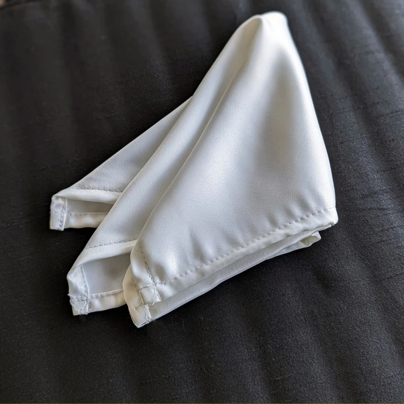 White Color Satin 13x13 Pocket Square. PS-13062