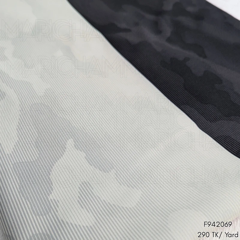 Double Color Camouflage With Stripe Design Stretchable Fabric F942069