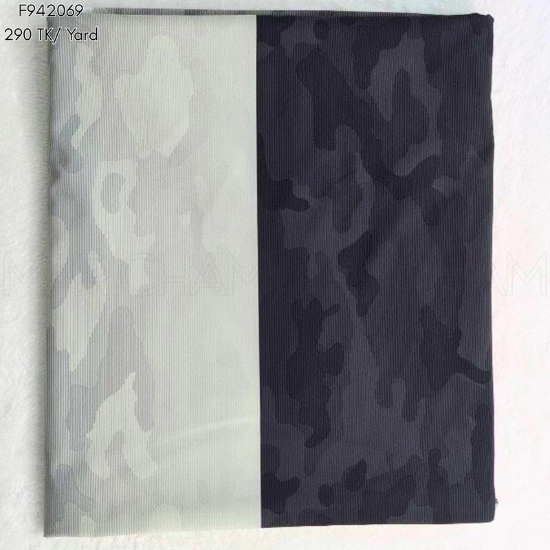 Double Color Camouflage With Stripe Design Stretchable Fabric F942069 - Image 3