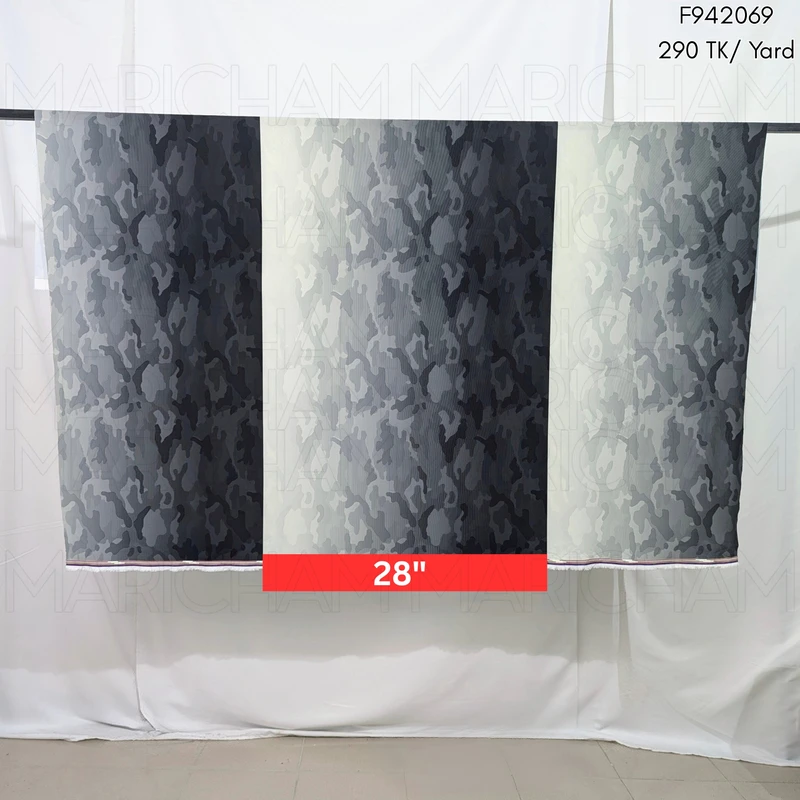 Double Color Camouflage With Stripe Design Stretchable Fabric F942069 - Image 4