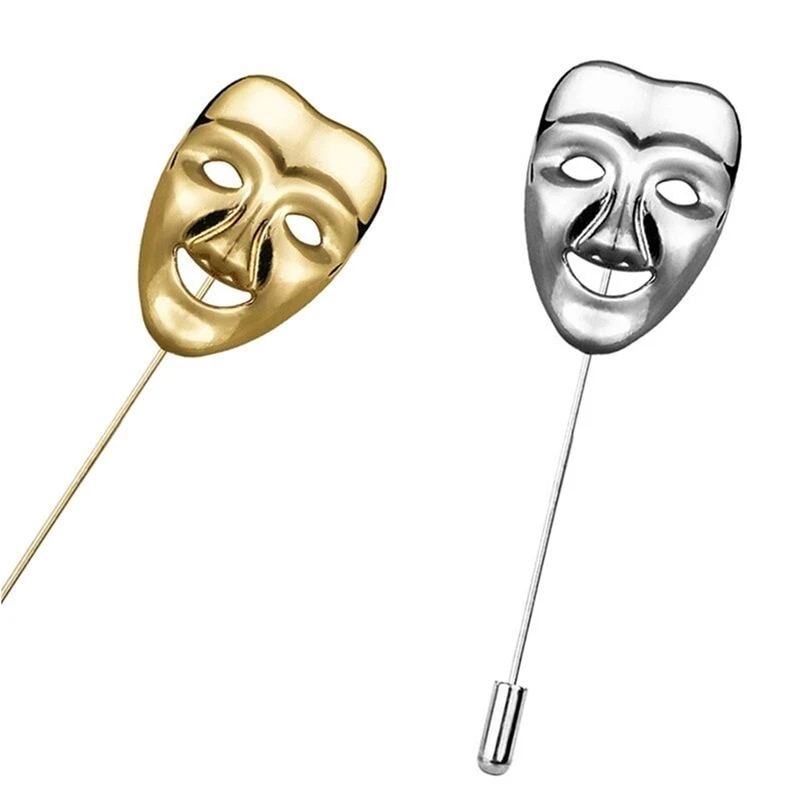 Golden & Silver Anonymous Mask Metal Lapel Pin MLP-7