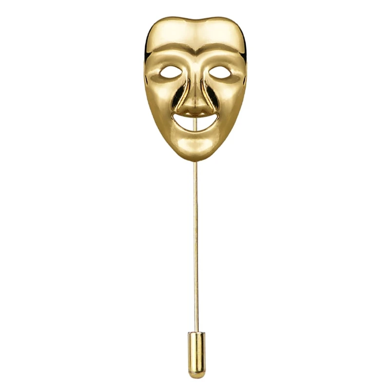 Golden & Silver Anonymous Mask Metal Lapel Pin MLP-7 - Image 3