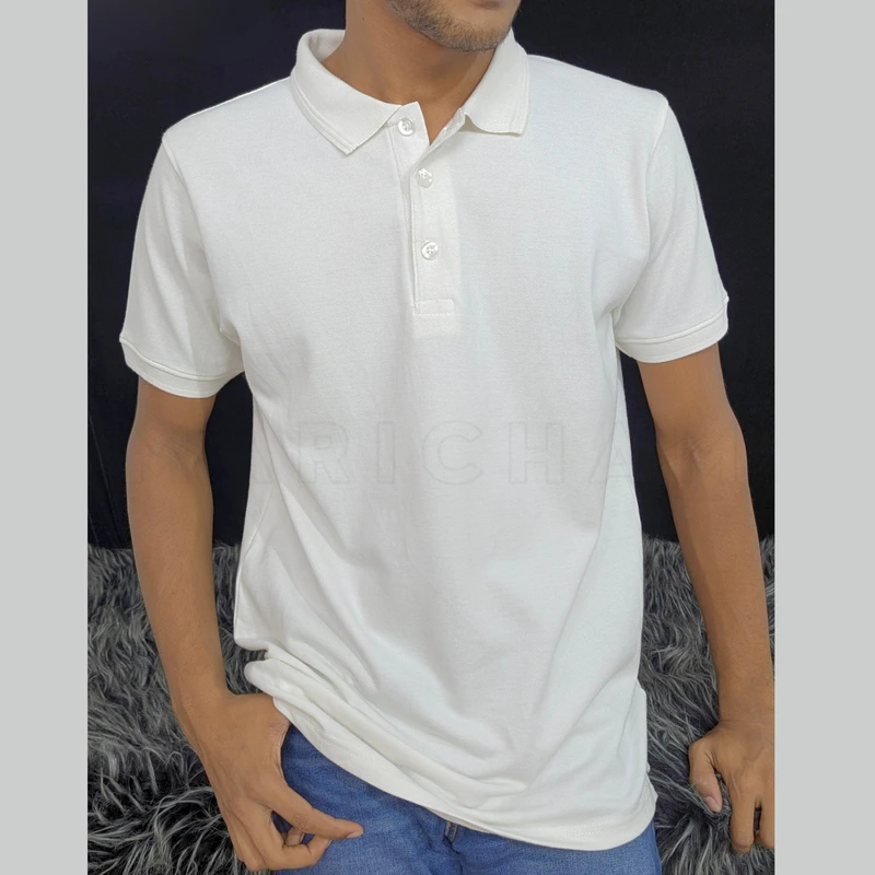 Off White PK Polo. PK-18 - Image 3