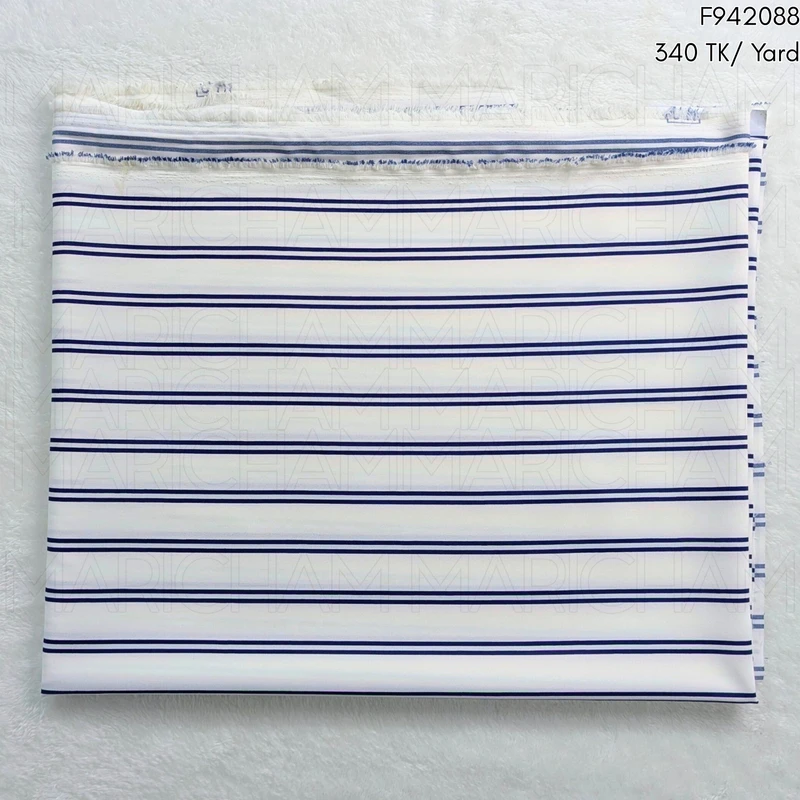 Tencel Stripe Fabric F942088 - Image 3