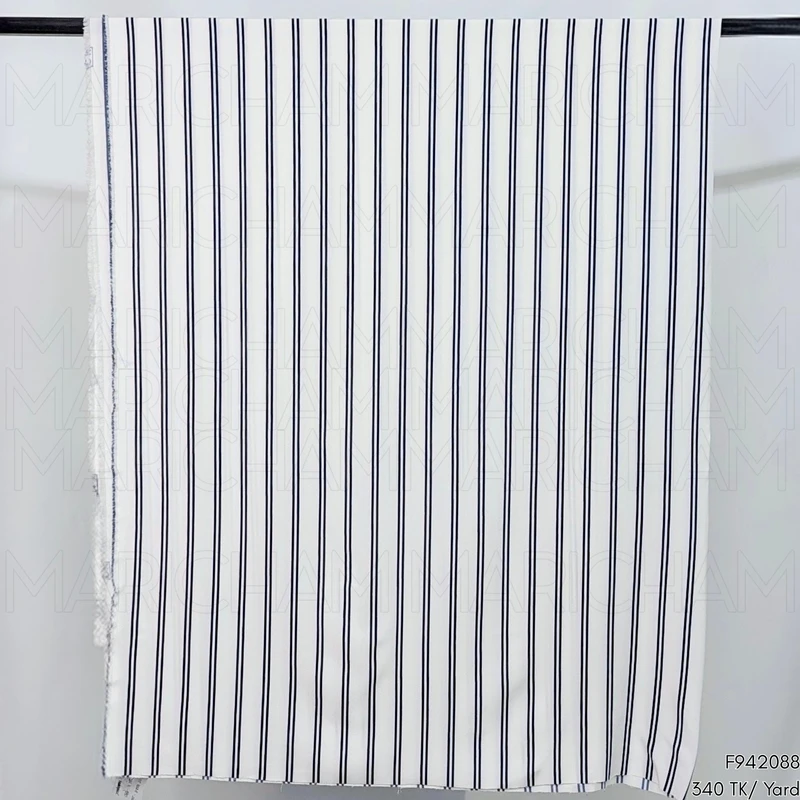Tencel Stripe Fabric F942088 - Image 5