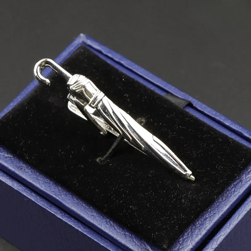 Silver Umbrella Tie Clip. TC-17