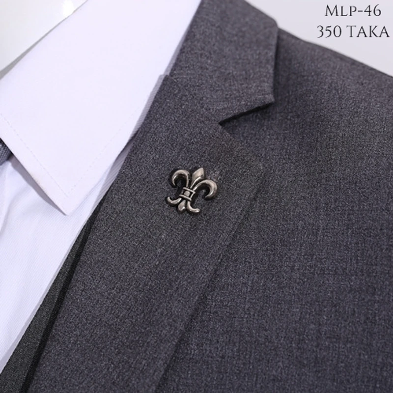 Black Fleur De Lis Metal Lapel Pin. MLP-46
