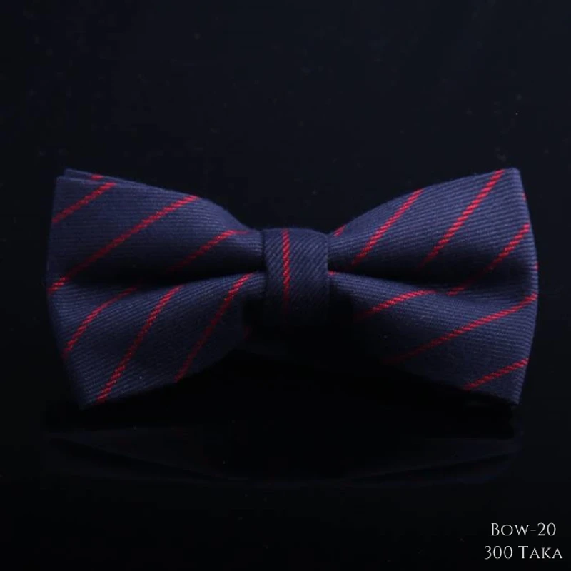 Blue-Red Striped Bow Tie. Bow-13