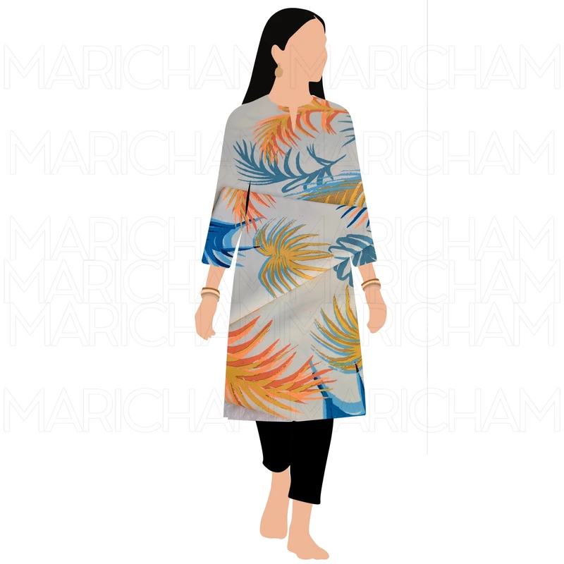 Leaves Design Stretchable Fabric F942076 - Image 10