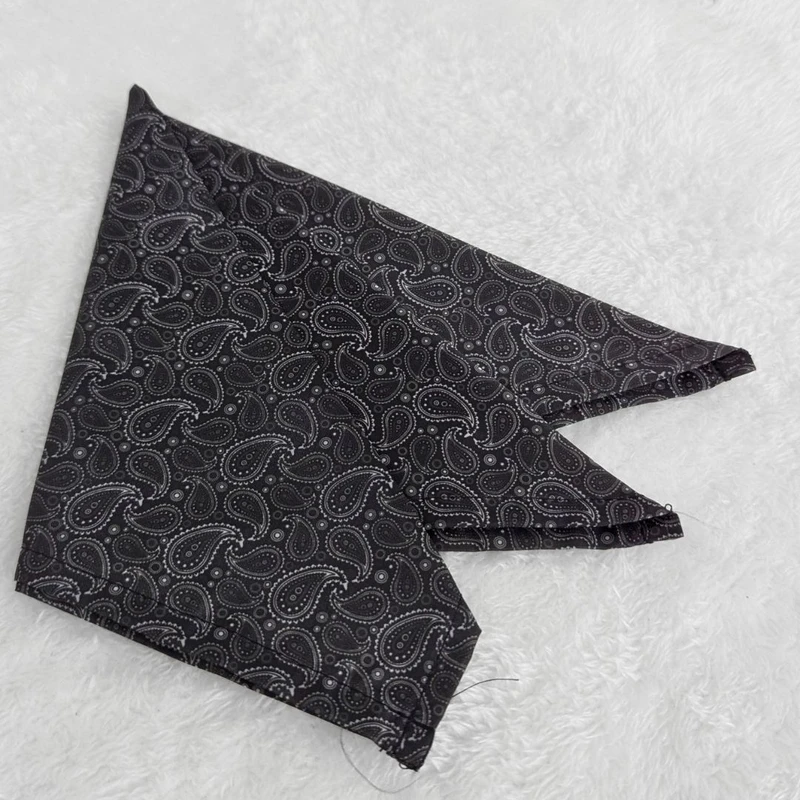 Black Paisley 13x13 Pocket Square. PS-13065