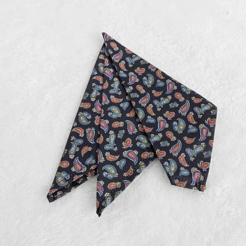 Black Paisley 13x13 Pocket Square. PS-13064
