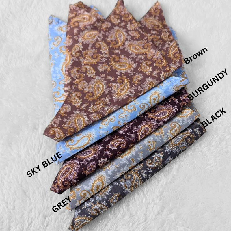 Paisley Design Satin 13x13 Pocket Squares. PS-13063 - Image 3