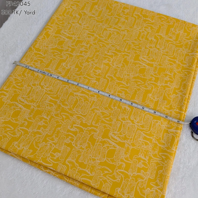 Boot Designed Cotton Fabric F942045 - Image 3