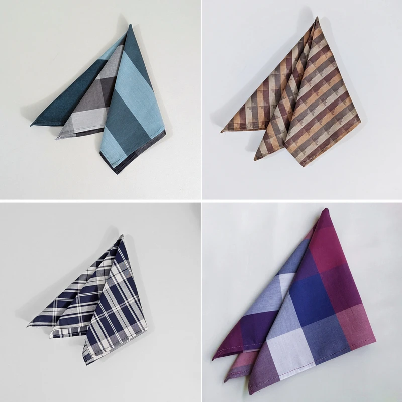 Checkered 13x13 Pocket Squares.