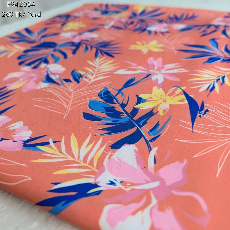 Floral Design Stretchable Fabric F942054