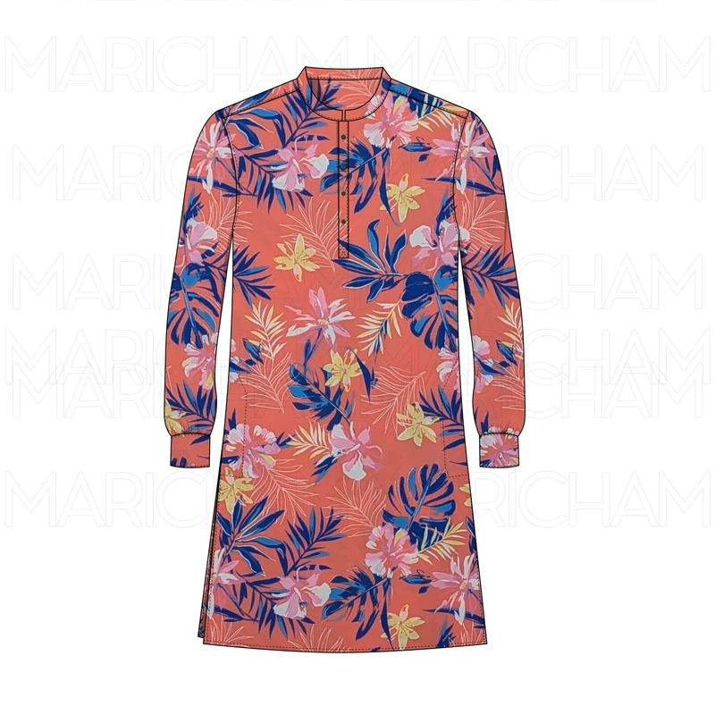 Floral Design Stretchable Fabric F942054 - Image 8