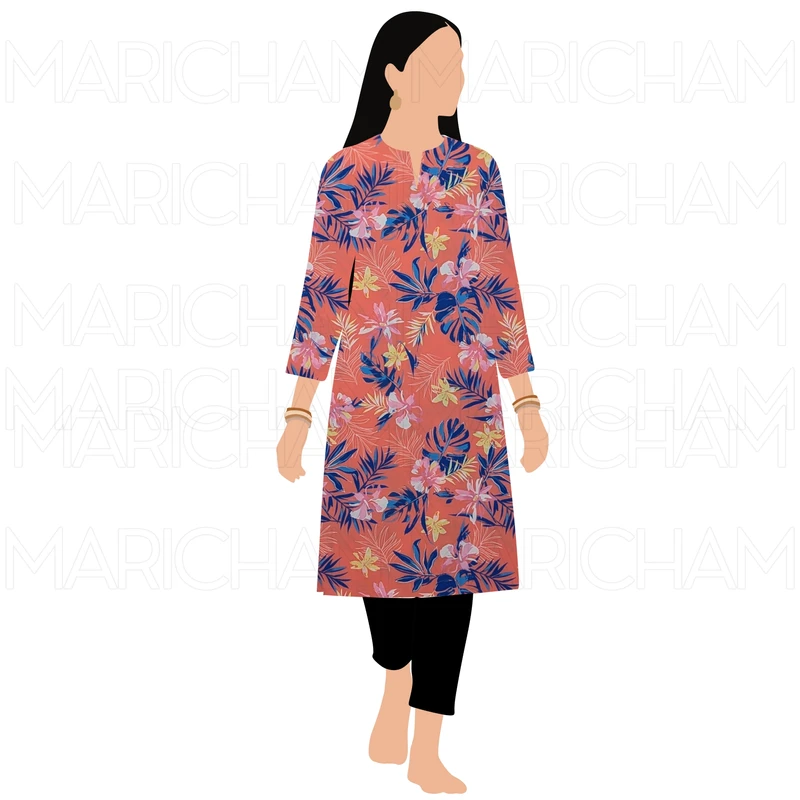 Floral Design Stretchable Fabric F942054 - Image 10