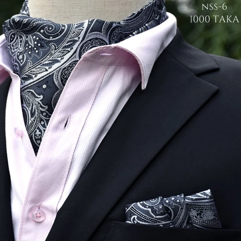 Paisley Cravat & Pocket Square Set. NSS-6