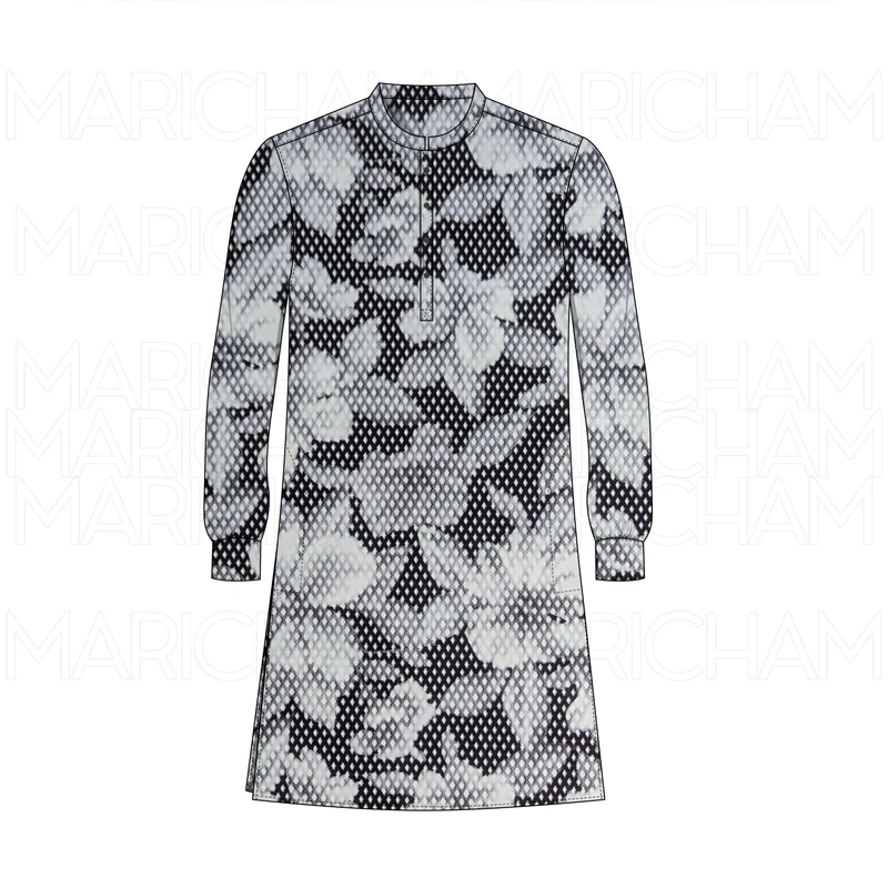 Floral Design Stretchable Fabric F942083 - Image 7