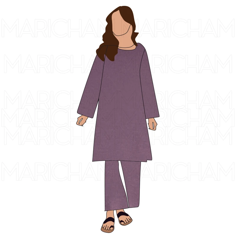 Mauve Color Viscose Stretchable Fabric F942092 - Image 7