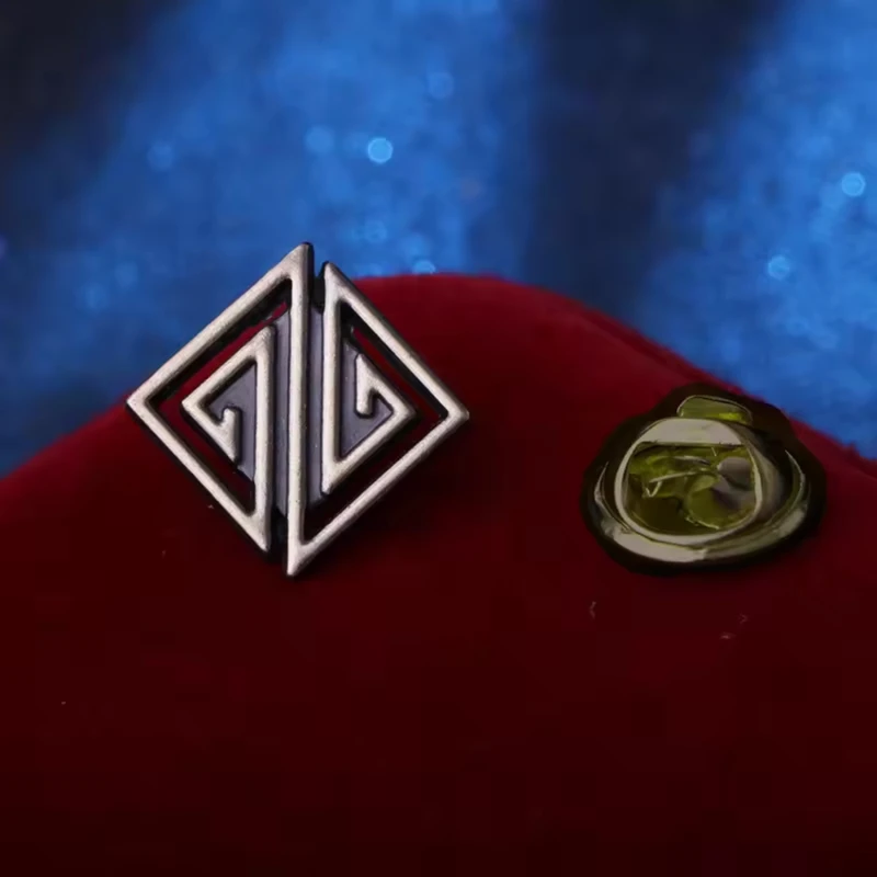 Geometric Metal lapel Pin.