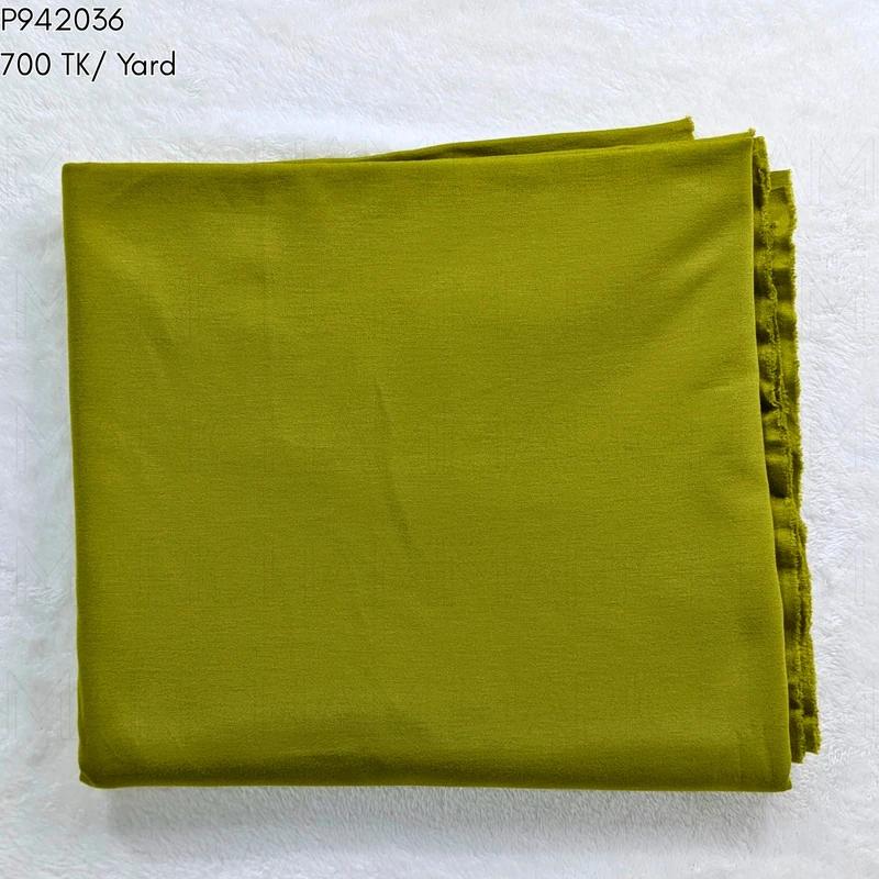 Kolapata Green Cotton Stretchable Bottom Fabric P942036
