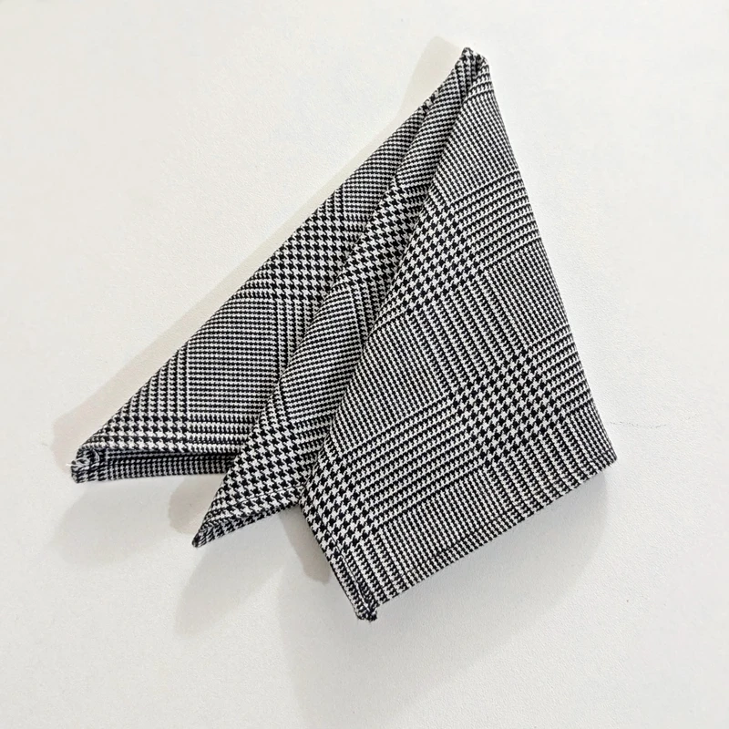 Wide Checkered 10x10 Pocket Squares. PS-1002