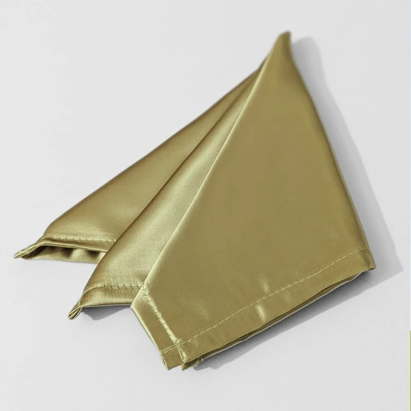 Golden Color Satin 13x13 Pocket Squares. PS-13062