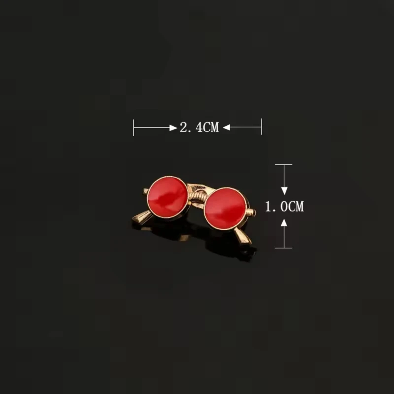 Sunglass Shaped Metal Lapel Pin With Golden Frame. MLP-29 - Image 3