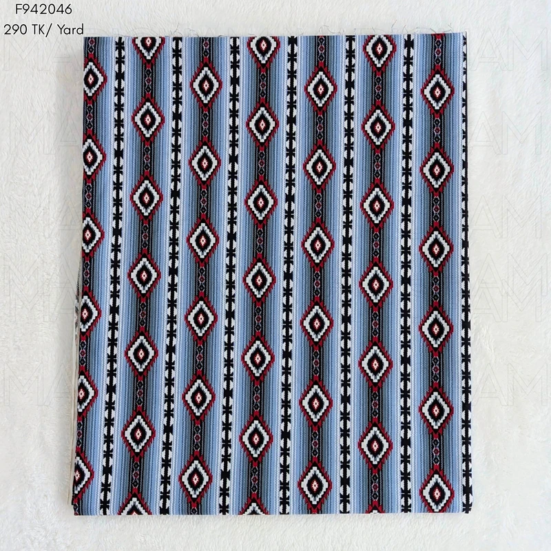 Tribal Striped Cotton Fabric F942046 - Image 3