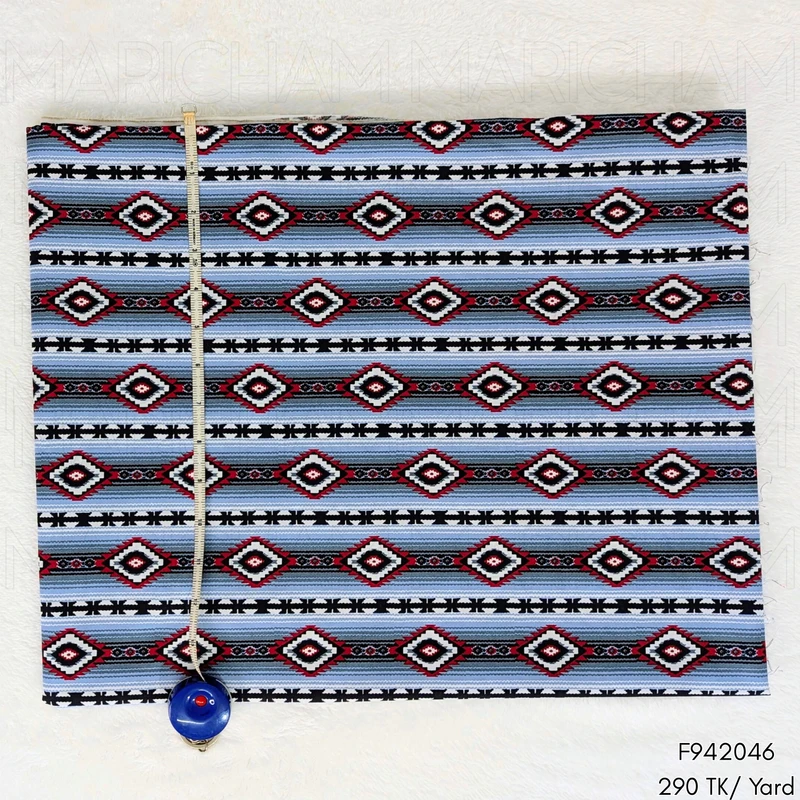 Tribal Striped Cotton Fabric F942046 - Image 4