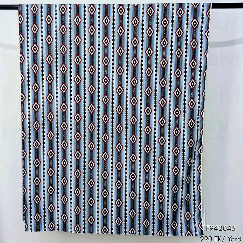 Tribal Striped Cotton Fabric F942046 - Image 5