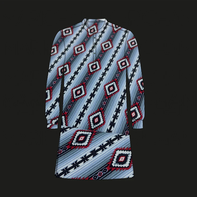 Tribal Striped Cotton Fabric F942046 - Image 8