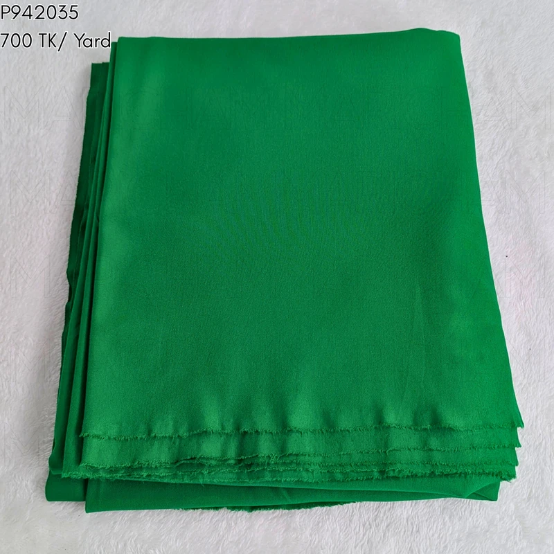Green Cotton Stretchable Bottom Fabric P942035