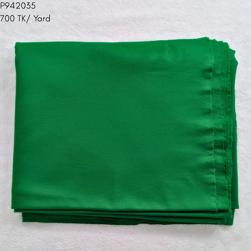 Green Cotton Stretchable Bottom Fabric P942035