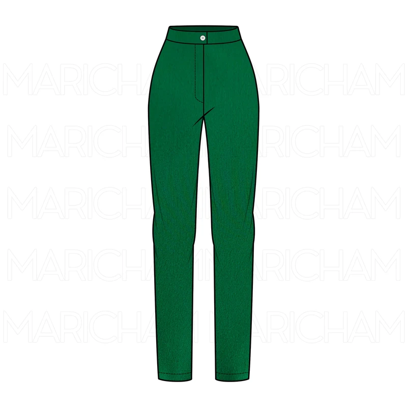 Green Cotton Stretchable Bottom Fabric P942035 - Image 5