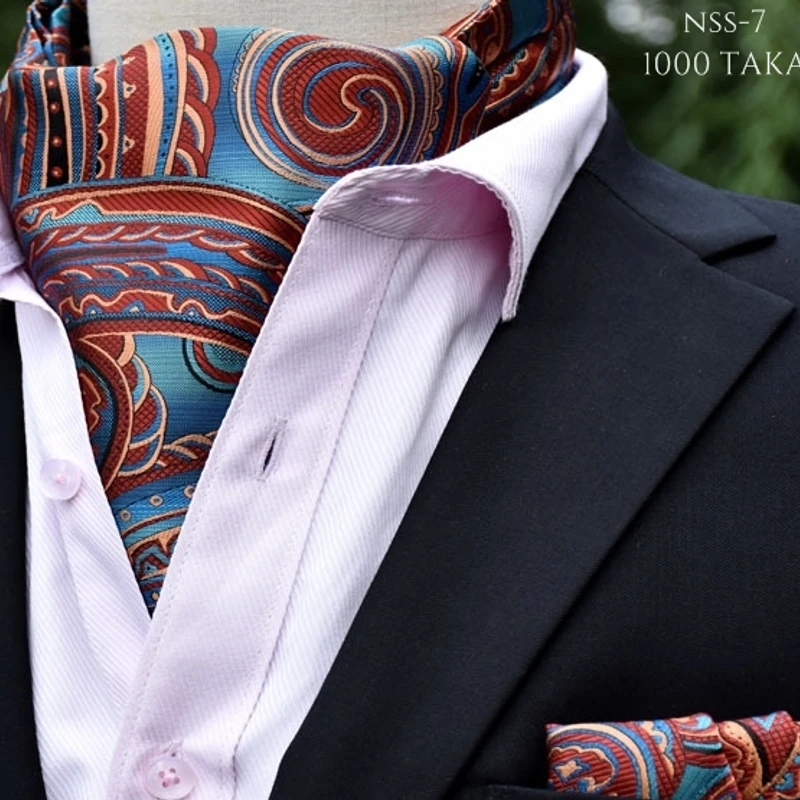 Paisley Cravat & Pocket Square Set. NSS-7