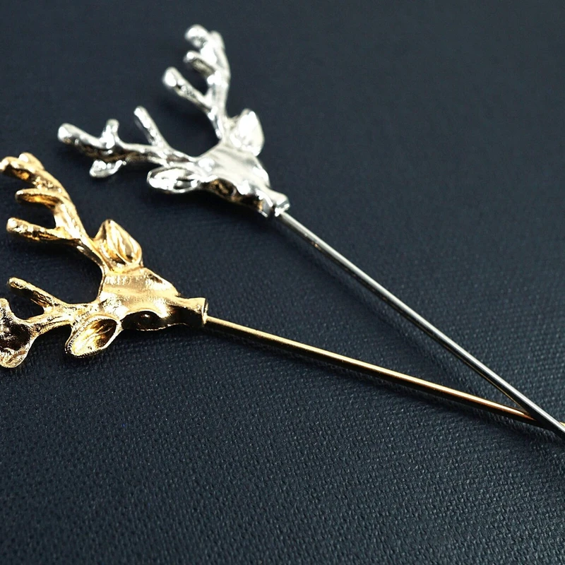 Deer Faced Metal Lapel Pin. MLP-68