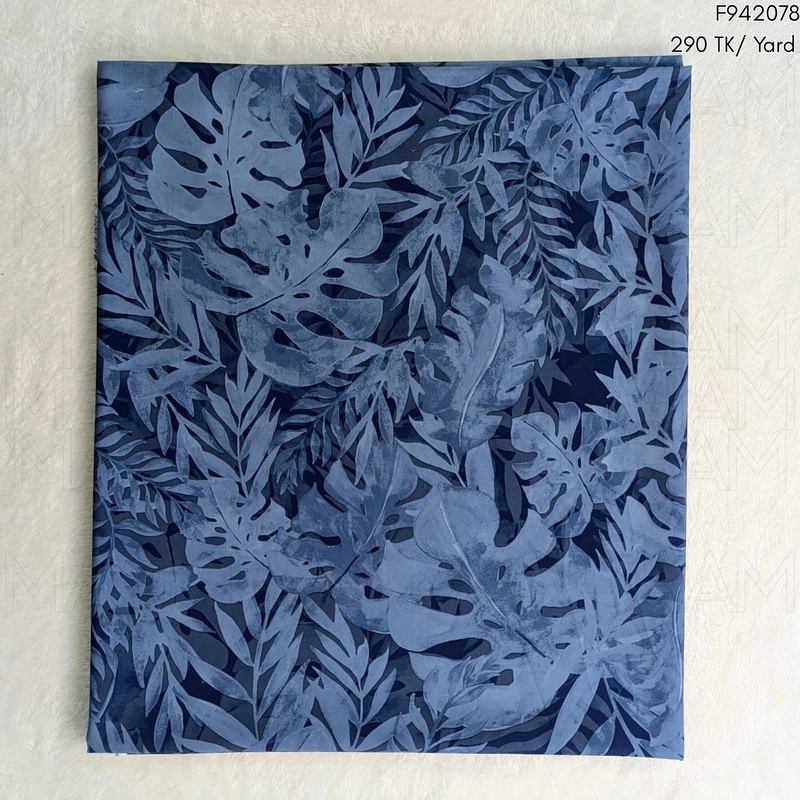 Tropical Leaves Design Stretchable Fabric F942078