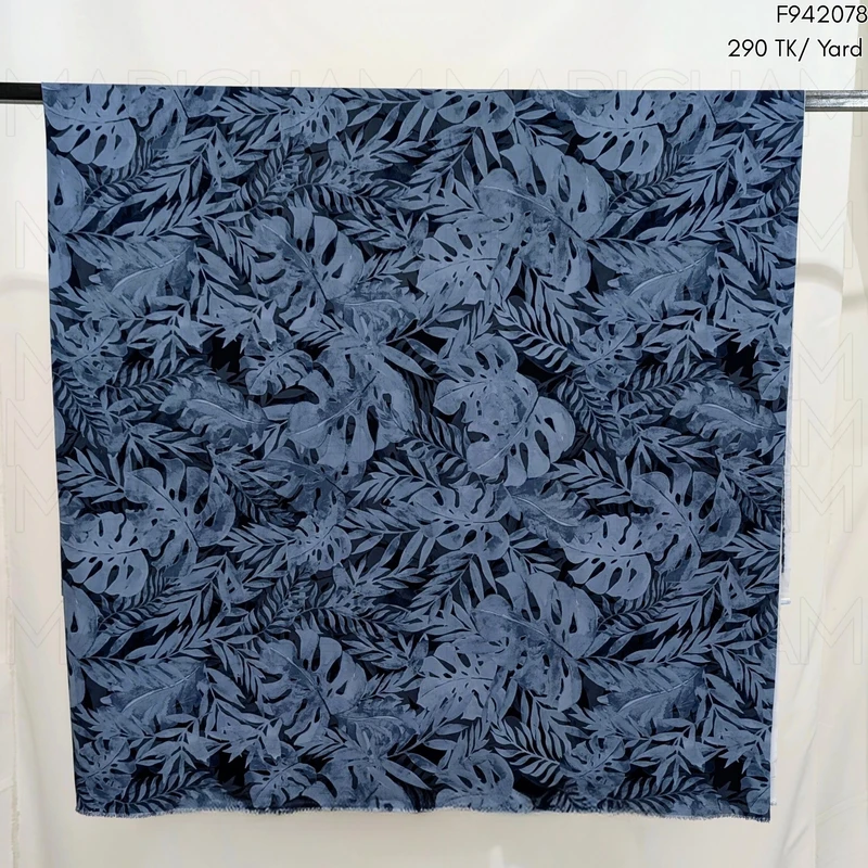 Tropical Leaves Design Stretchable Fabric F942078 - Image 4