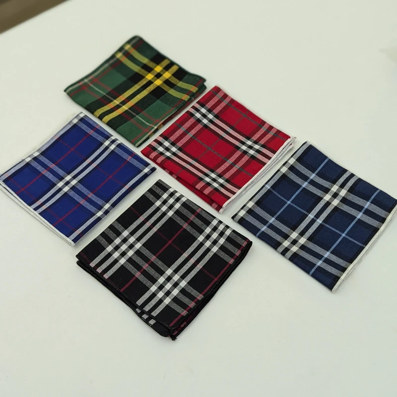 Burberry Checkered Pocket Squares. PS-10