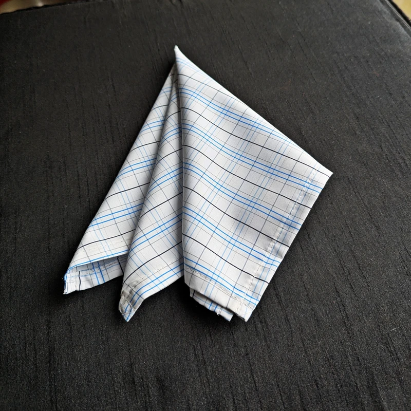 White Checkered 13x13 Pocket Squares. PS-13060 - Image 5