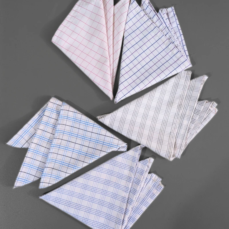 White Checkered 13x13 Pocket Squares. PS-13060