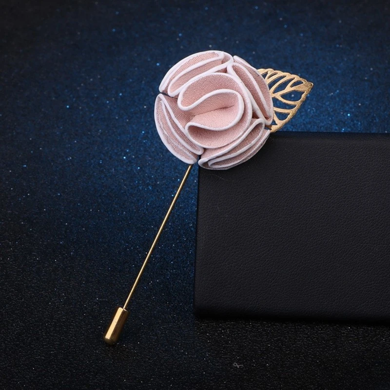Camelia Floral Lapel Pin With Golden Metal Flower. FLP-20 - Image 5