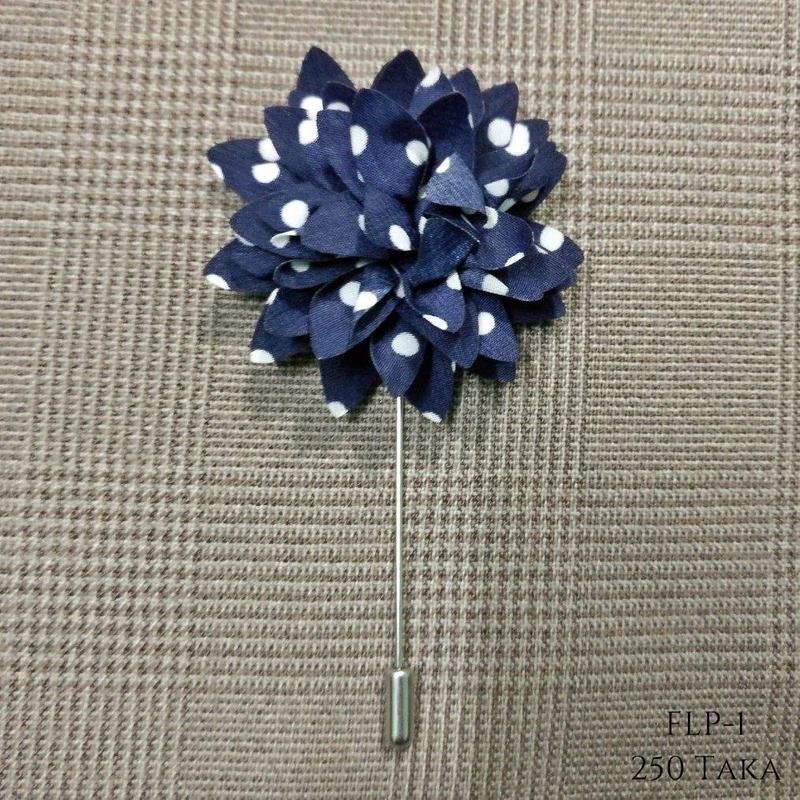 Polka Dots Flower Lapel Pin. FLP-1