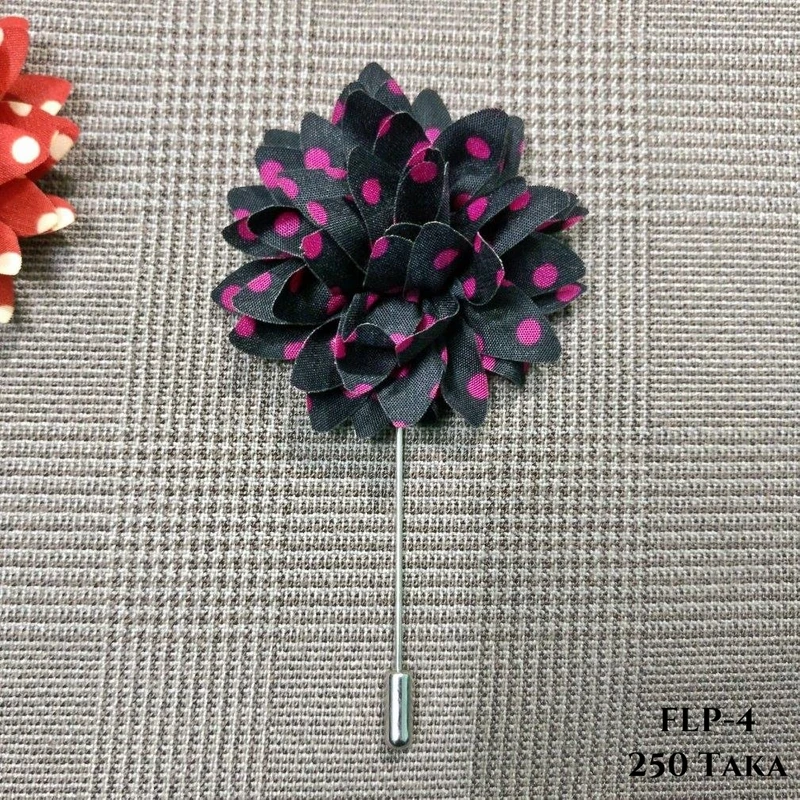 Polka Dots Flower Lapel Pin. FLP-1 - Image 3