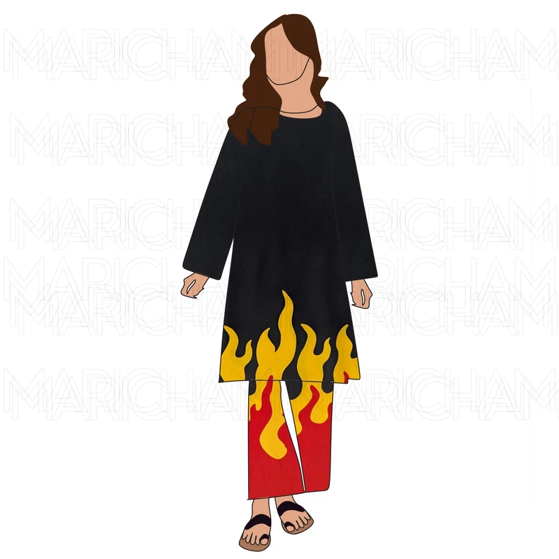 Flame Designed Soft Tencel Fabric F942039 - Image 7